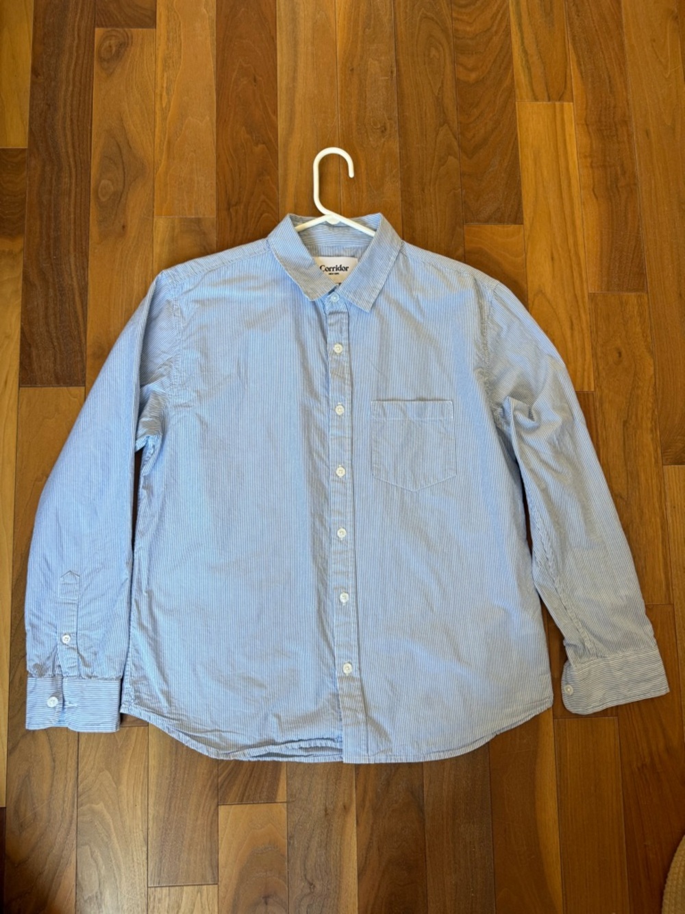 Corridor Light Blue Mini-Stripe Button-Down Shirt for Men